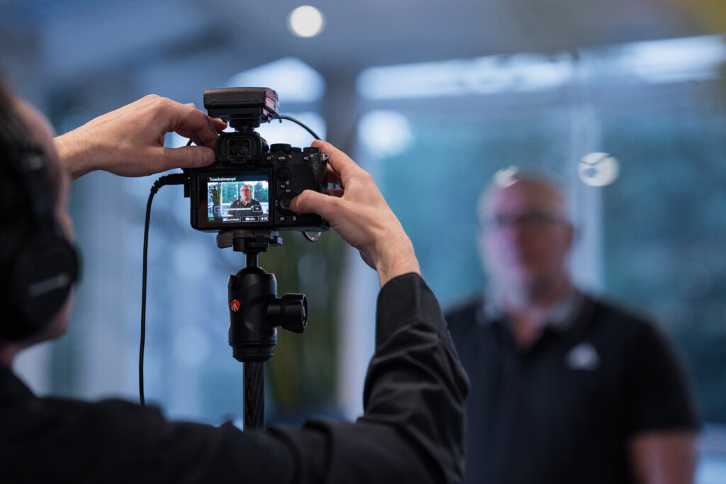 Bild vom Videodreh bei einem Kunden